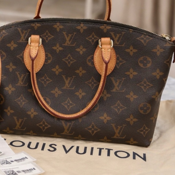 Louis Vuitton💎Boetie PM Monogram Logo Crossbody Tote Leather Canvas Hand Bag EUC - Picture 3 of 9